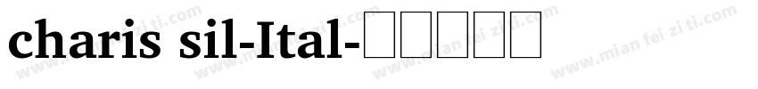 charis sil-Ital字体转换